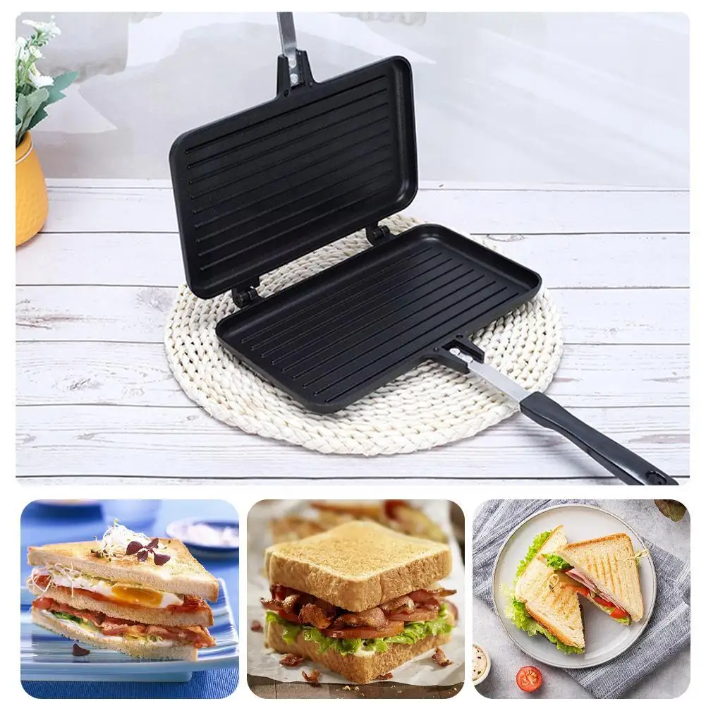 Dosa Pan Iron - 両面フライパンノンスティックサンドイッチメーカーワッフルパンケーキスナックグリドルパンパンバーベキュープレートキッチン調理ツール