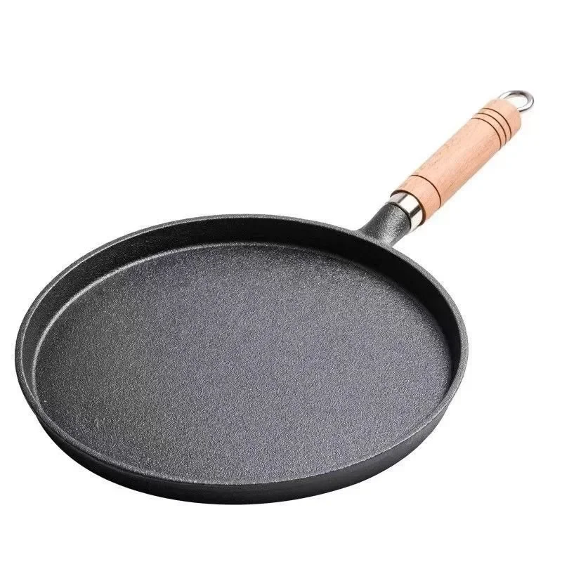 Dosa Pan Iron - 26 センチメートル鋳鉄フライパン未コーティングノンスティック卵パンケーキパンクレープメーカーステーキフライパンガス電磁調理器キッチン調理器具