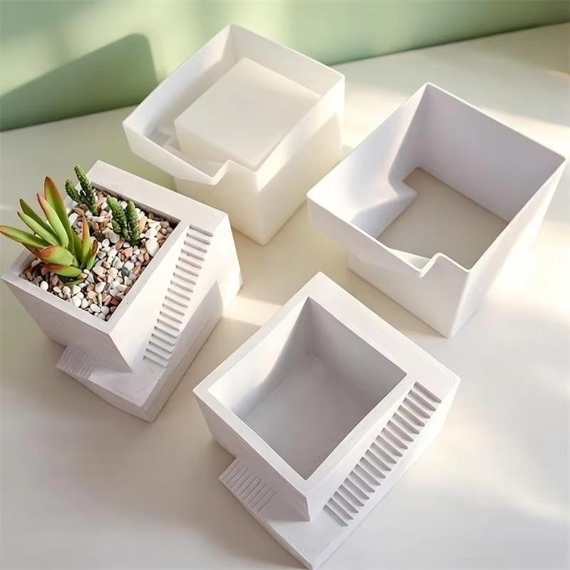 多肉植物ポット用シリコンモールド、正方形の階段、セメント粘土 - Tagine Clay Pot のレビューと価格