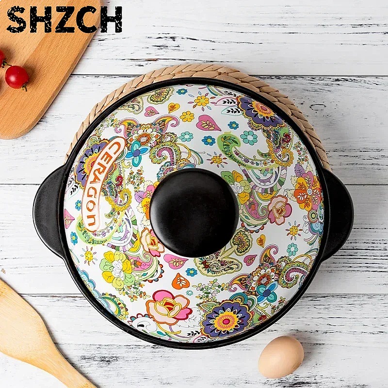 2L セラミックタジン土鍋、耐熱ガスコンロ用肉料理用スープ調 - Tagine Clay Pot のレビューと価格