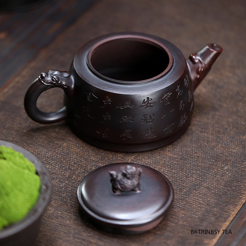 宜興手作り紫粘土ティーポット手彫りドラゴンパターンティーポッ - Tagine Clay Pot のレビューと価格