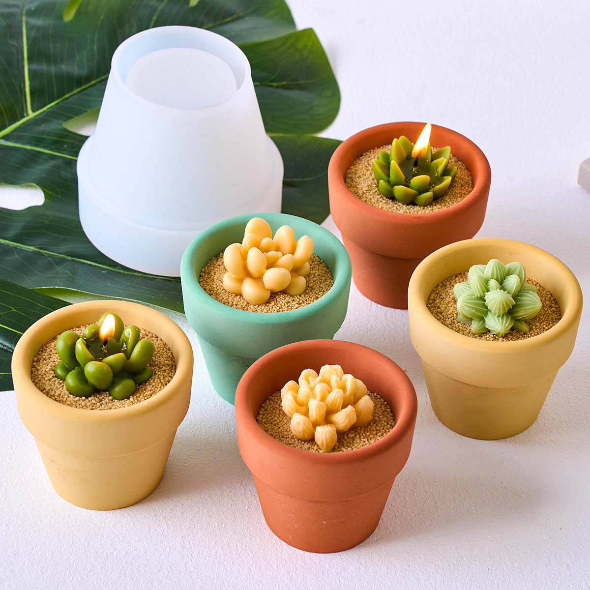 3D北欧キャンドルジャー用シリコンモールド DIYサボテン多 - Tagine Clay Pot のレビューと価格