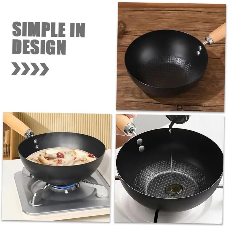 非コーティング平底中華鍋小型鉄製中華鍋炒め物調理用コンロIH - Dosa Pan Iron のレビューと価格