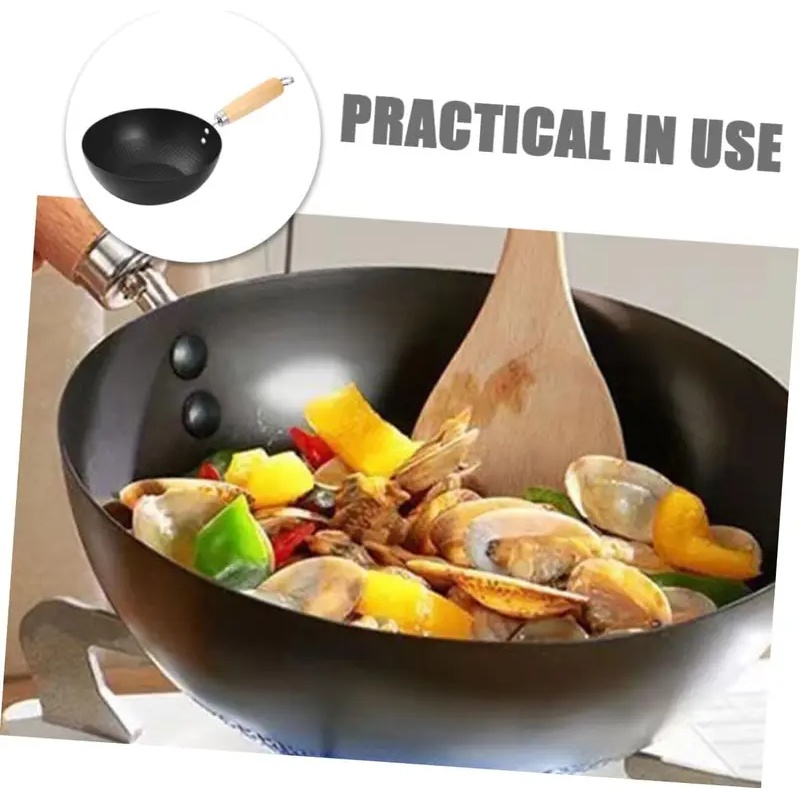 非コーティング平底中華鍋小型鉄製中華鍋炒め物調理用コンロIH - Dosa Pan Iron のレビューと価格