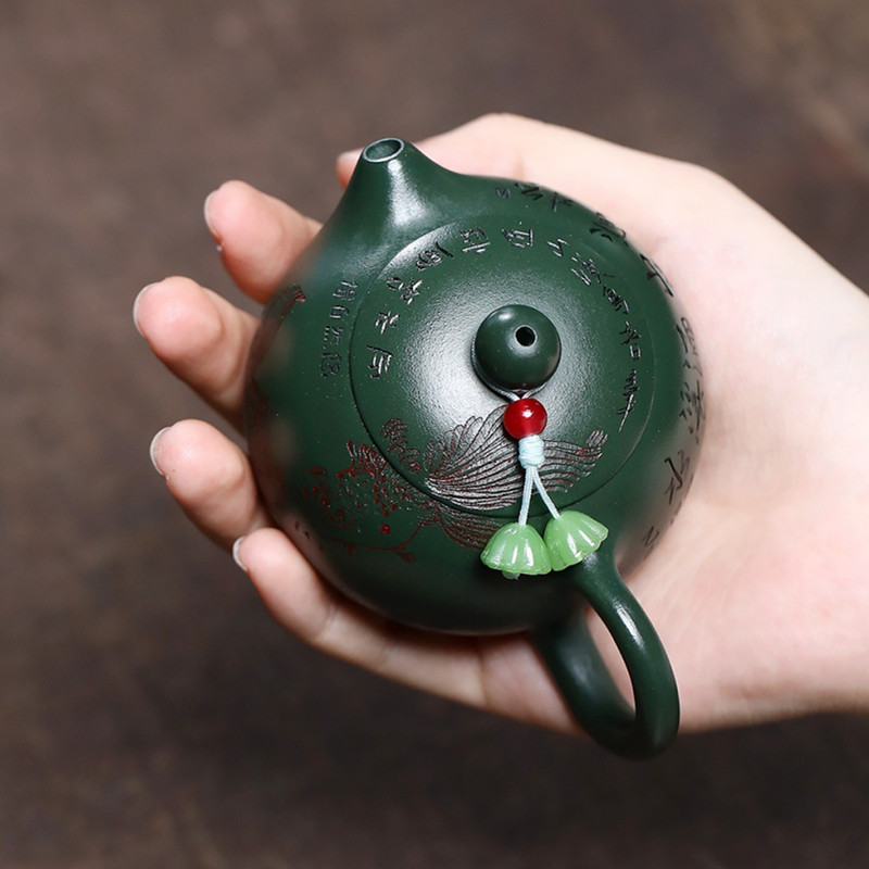 中国宜興紫砂茶器 手作り魚模様西施茶壺 生鉱石緑泥ケトル 家 - Tagine Clay Pot のレビューと価格