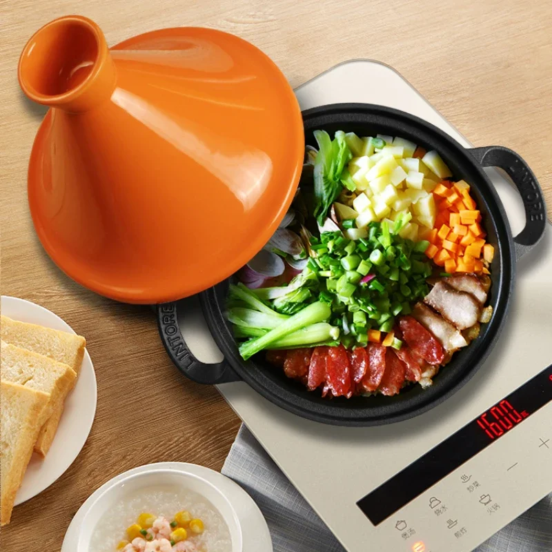 26cm モロッコ製鋳鉄鍋 高級エナメル粘土ライス タジン鍋 - Tagine Clay Pot のレビューと価格